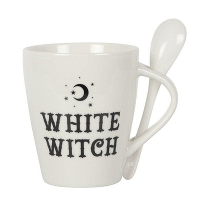 White Witch Mug and Spoon Set - DuvetDay.co.uk