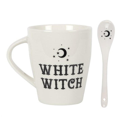 White Witch Mug and Spoon Set - DuvetDay.co.uk