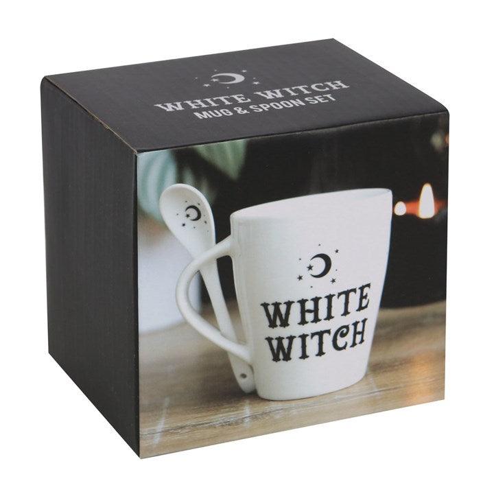 White Witch Mug and Spoon Set - DuvetDay.co.uk