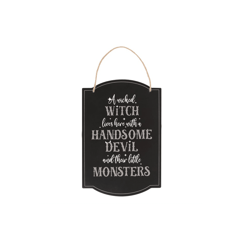 Wicked Witch Family Hanging Sign