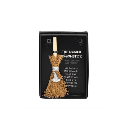 Witch Hat Mini Magick Broomstick - DuvetDay.co.uk