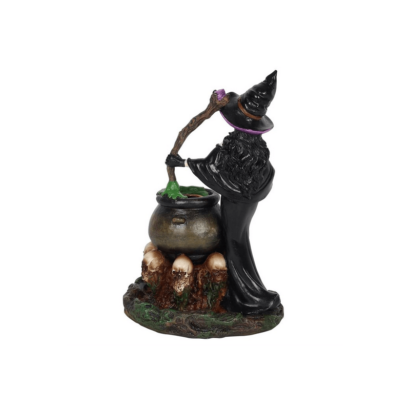 Witch with Cauldron Backflow Incense Burner - DuvetDay.co.uk
