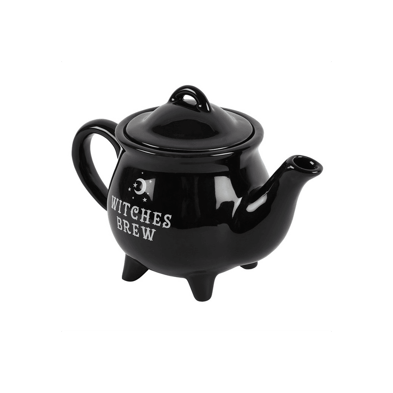 Witches Brew Black Ceramic Tea Pot - DuvetDay.co.uk