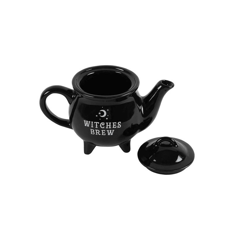 Witches Brew Black Ceramic Tea Pot - DuvetDay.co.uk