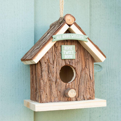 Wood Bark Bird House - DuvetDay.co.uk
