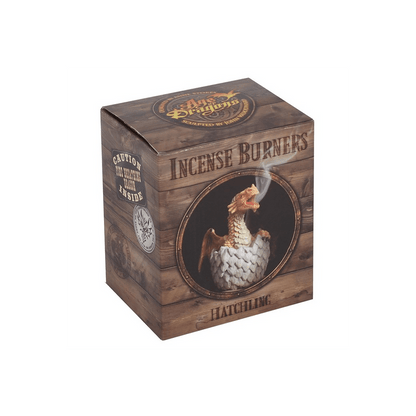 Yellow Hatching Dragon Incense Cone Burner - DuvetDay.co.uk