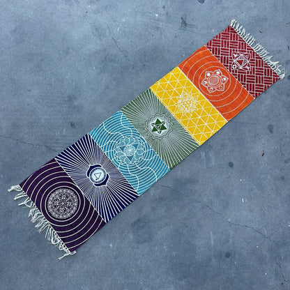 Yoga Rug - 60x200cm - 7 Chakras - DuvetDay.co.uk