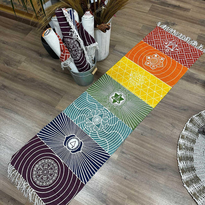 Yoga Rug - 60x200cm - 7 Chakras - DuvetDay.co.uk