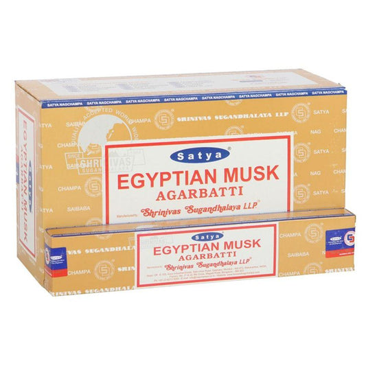 12 Packs of Egyptian Musk Incense Sticks by Satya - DuvetDay.co.uk