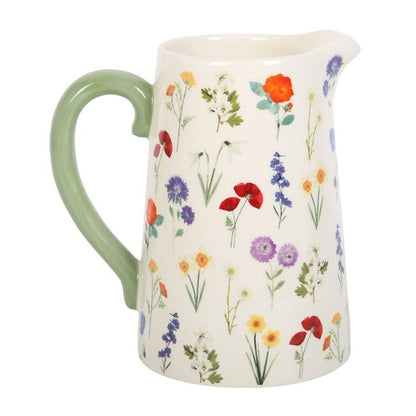 17cm Wildflower Ceramic Flower Jug - DuvetDay.co.uk
