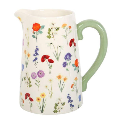 17cm Wildflower Ceramic Flower Jug - DuvetDay.co.uk
