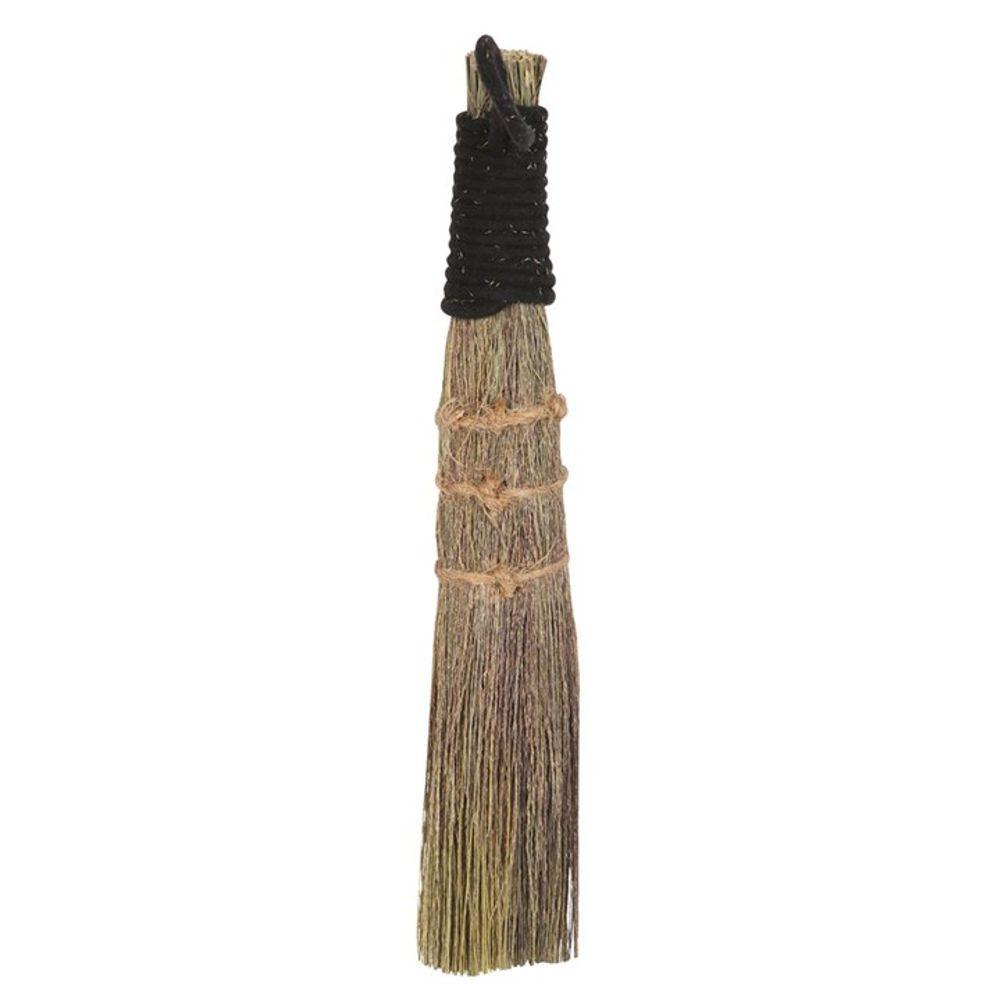 20cm Broom with Hamsa Hand Charm - DuvetDay.co.uk