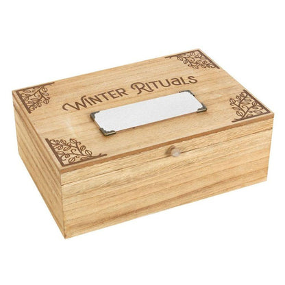 30cm Wooden Winter Rituals Box - DuvetDay.co.uk