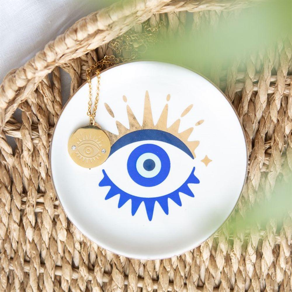 All Seeing Eye Necklace & Dish Gift Set - DuvetDay.co.uk