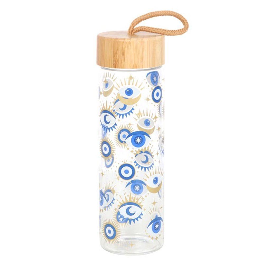 All Seeing Eye Reusable Glass Water Bottle - DuvetDay.co.uk