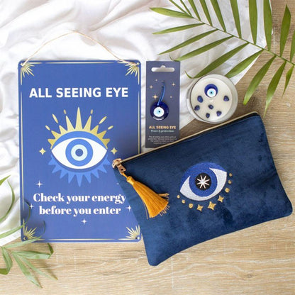 All Seeing Eye Velvet Make Up Bag - DuvetDay.co.uk