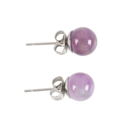 Amethyst Semi Precious Crystal Earrings - DuvetDay.co.uk