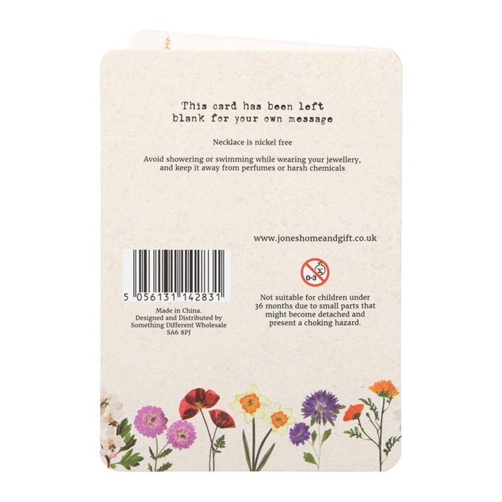 April Daisy Birth Flower Necklace Card - DuvetDay.co.uk