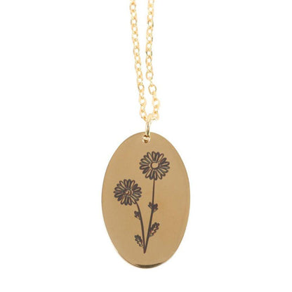April Daisy Birth Flower Necklace Card - DuvetDay.co.uk