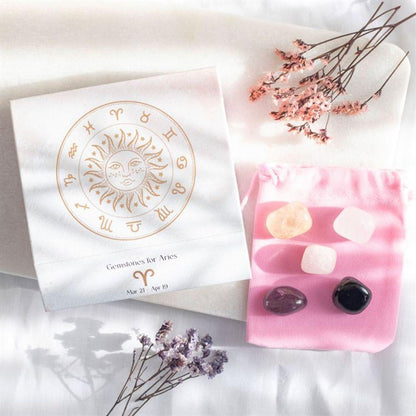 Aries Crystal Tumblestone Set - DuvetDay.co.uk