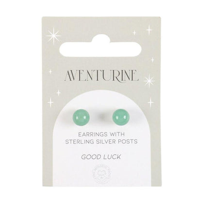 Aventurine Semi Precious Crystal Earrings - DuvetDay.co.uk