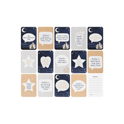 Baby's First Year Milestone Cards & Box - DuvetDay.co.uk