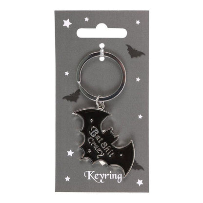 Bat Shit Crazy Keyring - DuvetDay.co.uk