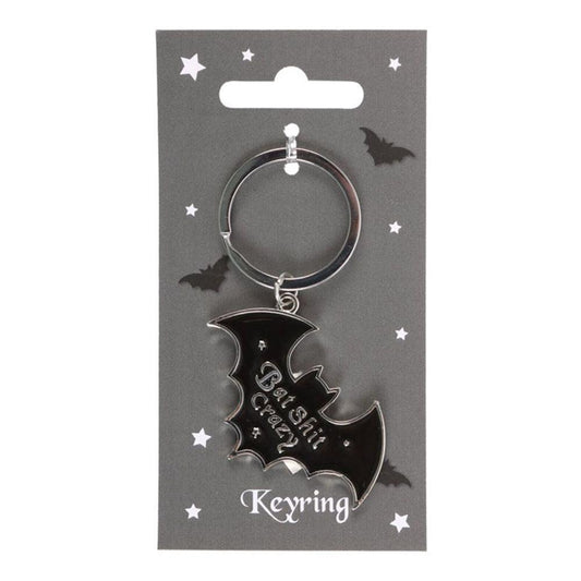 Bat Shit Crazy Keyring - DuvetDay.co.uk