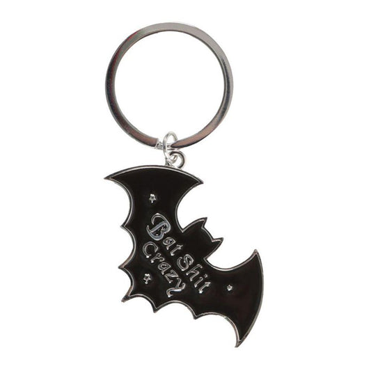 Bat Shit Crazy Keyring - DuvetDay.co.uk