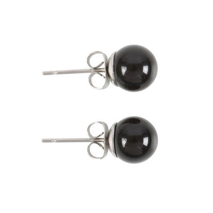 Black Agate Semi Precious Crystal Earrings - DuvetDay.co.uk