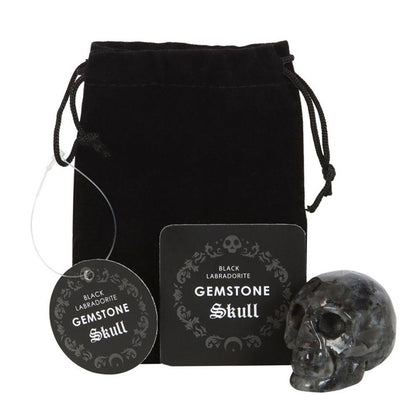 Black Labradorite Crystal Skull - DuvetDay.co.uk