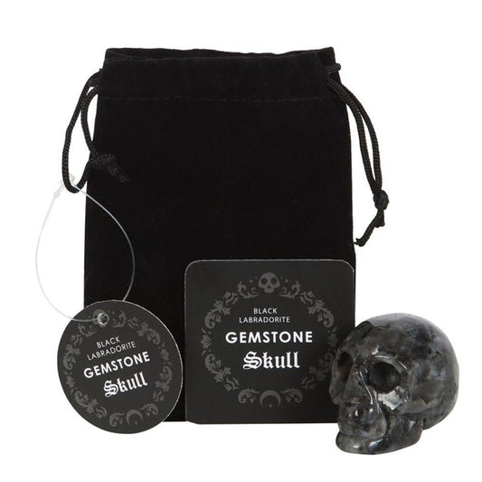 Black Labradorite Crystal Skull - DuvetDay.co.uk