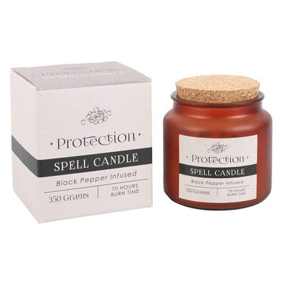 Black Pepper Infused Protection Spell Candle - DuvetDay.co.uk