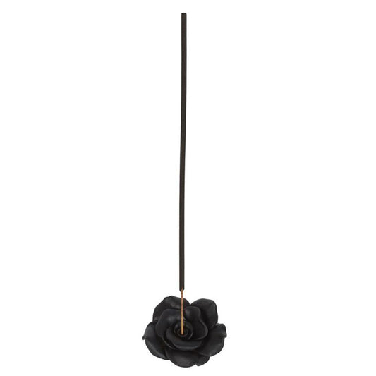 Black Rose Resin Incense Stick Holder - DuvetDay.co.uk