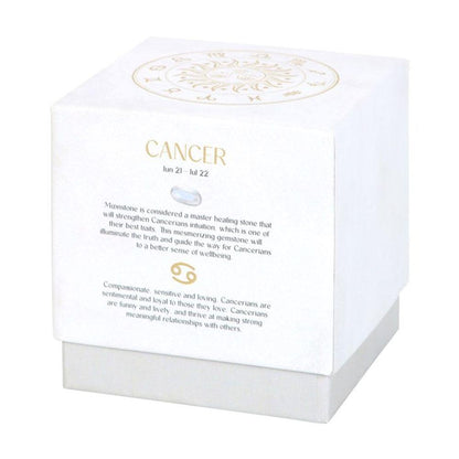 Cancer Orange & Chamomile Gemstone Zodiac Candle - DuvetDay.co.uk