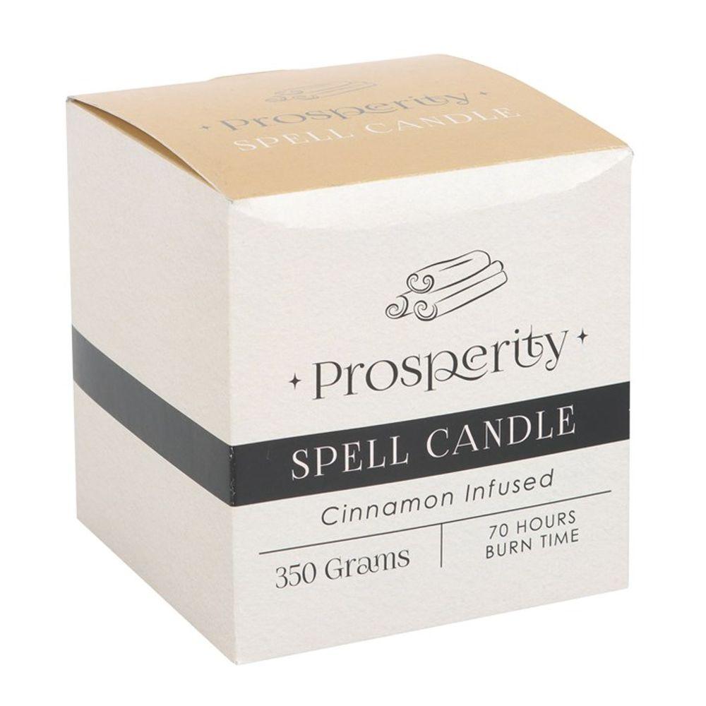 Cinnamon Infused Prosperity Spell Candle - DuvetDay.co.uk