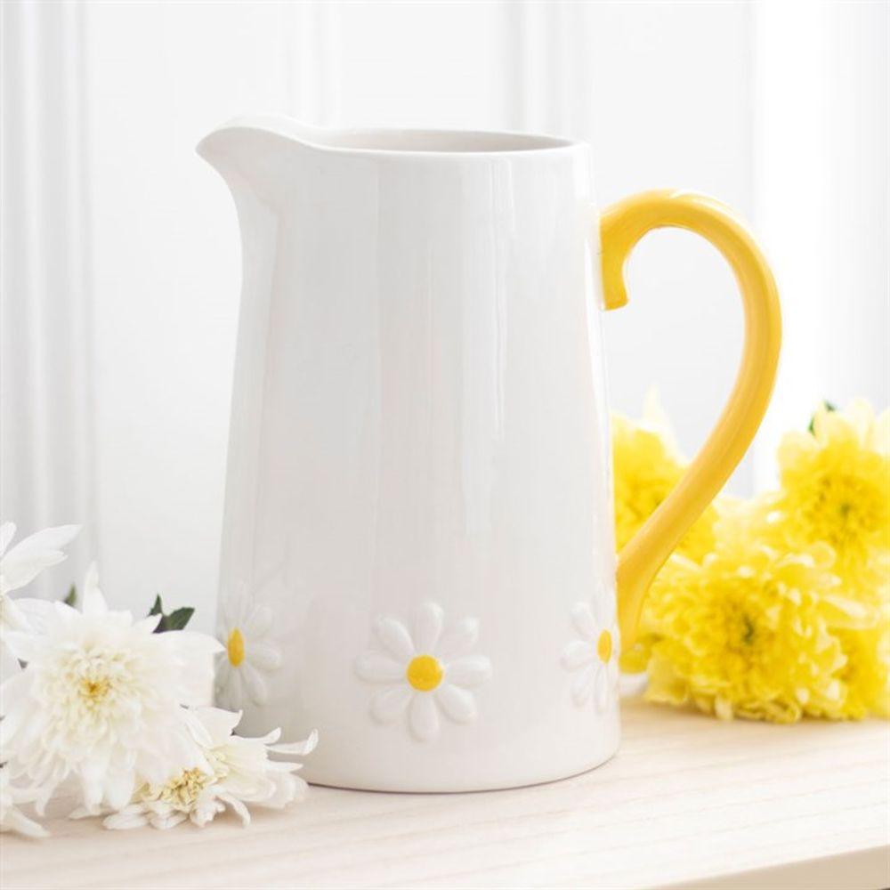 Daisy Ceramic Flower Jug - DuvetDay.co.uk