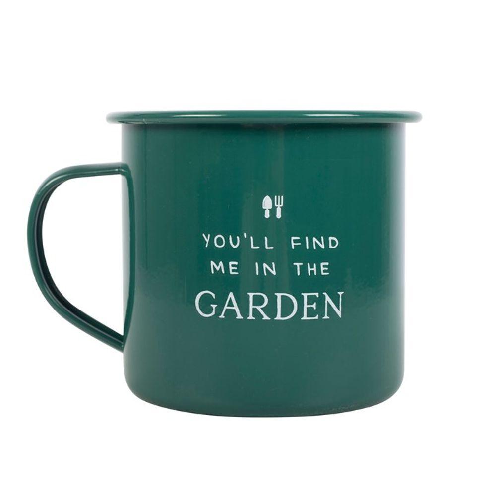Find Me in the Garden Enamel Mug - DuvetDay.co.uk
