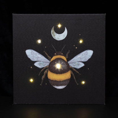 Forest Bee Light Up Canvas Plaque - DuvetDay.co.uk
