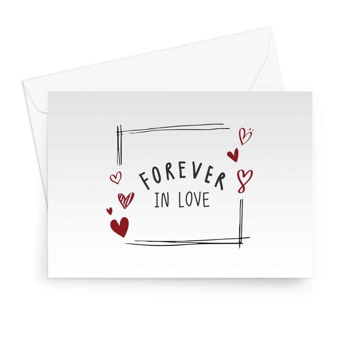 Forever in love Greeting Card - DuvetDay.co.uk
