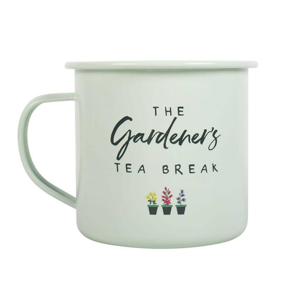 Gardener's Tea Break Enamel Mug - DuvetDay.co.uk