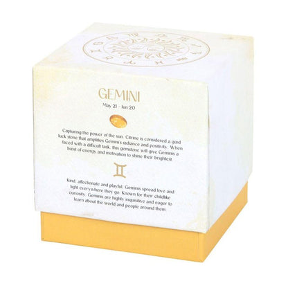Gemini Lavender & Cedarwood Gemstone Zodiac Candle - DuvetDay.co.uk