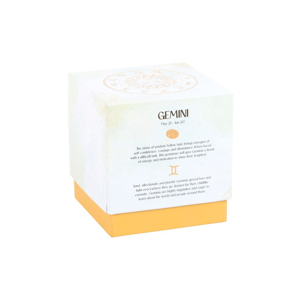 Gemini Lavender & Cedarwood Gemstone Zodiac Candle - DuvetDay.co.uk