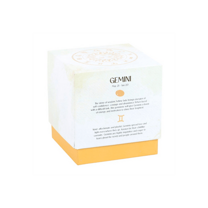 Gemini Lavender & Cedarwood Gemstone Zodiac Candle - DuvetDay.co.uk