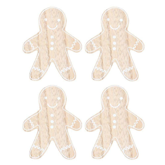 Gingerbread Man Coaster Set - DuvetDay.co.uk