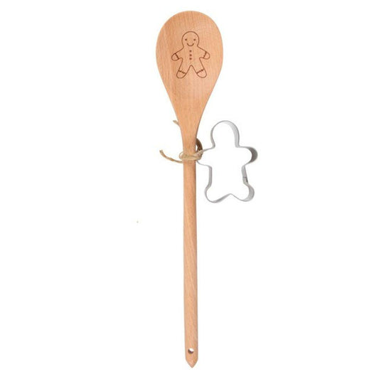 Gingerbread Wooden Spoon Baking Set - DuvetDay.co.uk