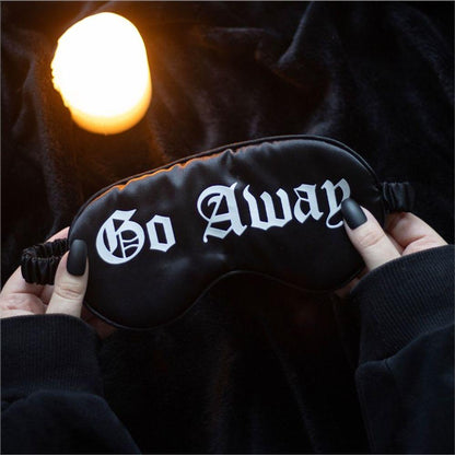 Go Away Gothic Satin Sleep Mask - DuvetDay.co.uk
