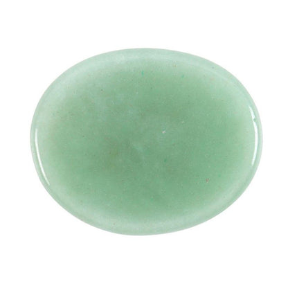 Good Luck Aventurine Crystal Palm Stone - DuvetDay.co.uk