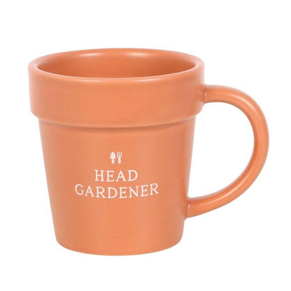 Head Gardener Ceramic Plant Pot Mug and Spoon - DuvetDay.co.uk