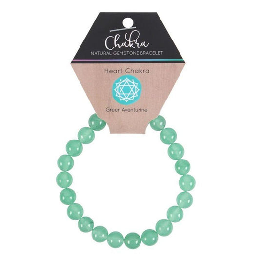 Heart Chakra Green Aventurine Gemstone Bracelet - DuvetDay.co.uk